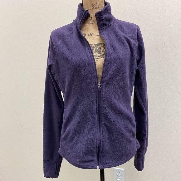 OLD Navy plum micro fleece zip front jacket - Picture 1 of 8